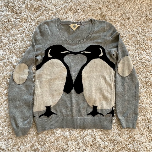 Anthropologie"Emperor Kiss"  Penguin Sweater [Small] - Picture 1 of 16